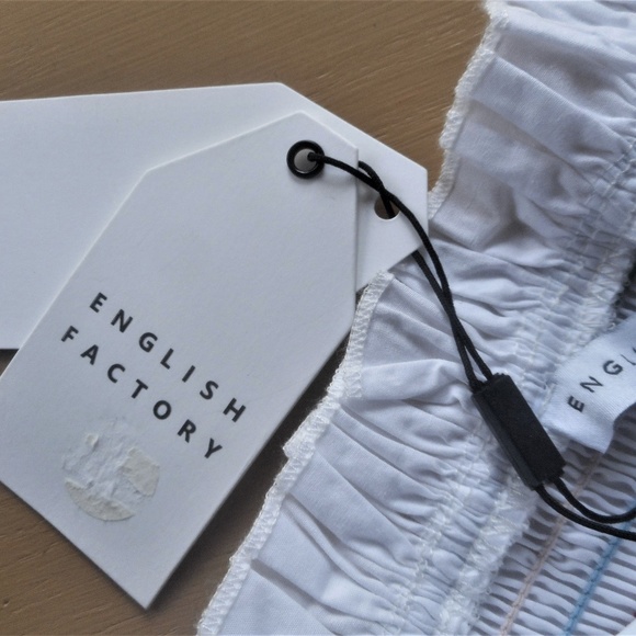 English Factory New White Smocked Sun Dress S - Picture 7 of 7